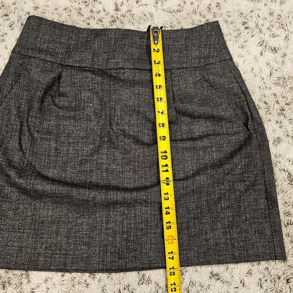 Theory SZ 12 Gray Wool Blend Pleated Schoolgirl Mini Skirt With Pockets Back Zip - Picture 8 of 9